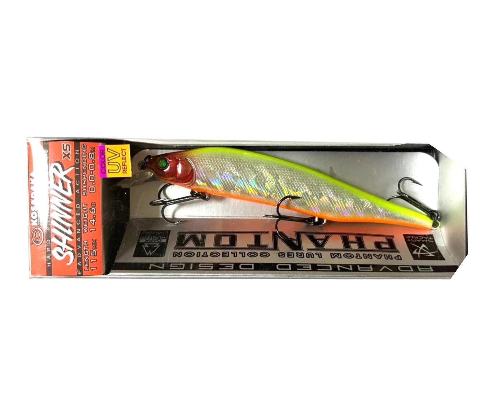 Воблер Kosadaka Shinner XS 115SP LME 14,6 гр   ShinxS115SP-LME — крупный план
	                                    2