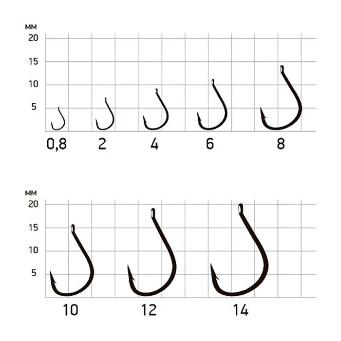 Крючок Одинарный Saikyo KH-10003 Tanago №12 10 шт BN   KH-10003BN12-10 — крупный план
	                                    1