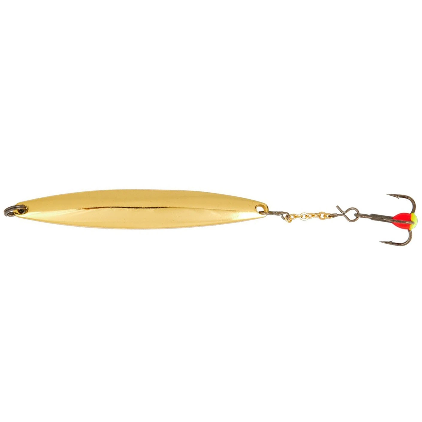 Зимняя Блесна Lucky John Nail Blade 15 гр 65 мм G С цепочкой и тройником  LJNB65-G — характеристики,
	                                    особенности конструкции