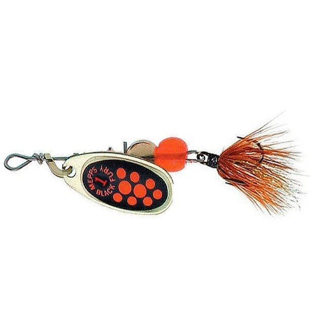 Вращающаяся Блесна Mepps Comet Black Fury Mouche №1 3,5 гр OR   cbf-1-o — характеристики,  особенности конструкции
