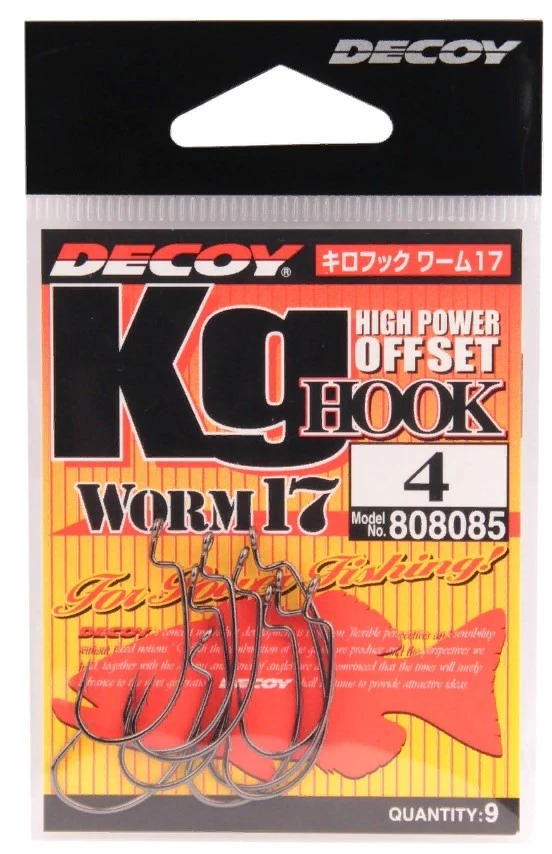 Крючок Офсетный Decoy Kg Hook Worm 17 №4 9 шт — крупный план
	                                    1