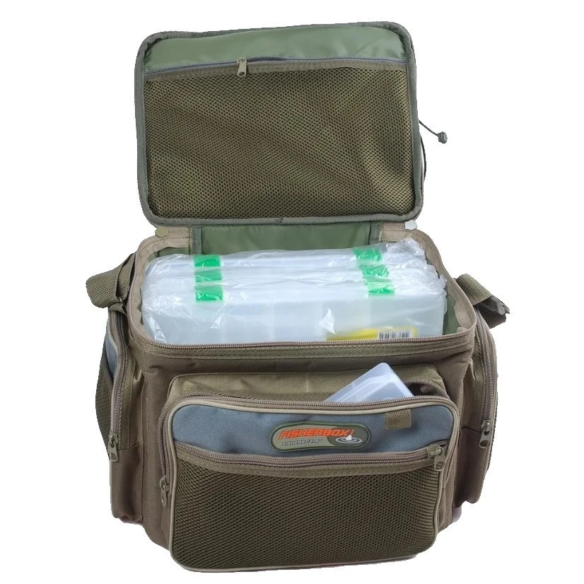 Сумка Fisherbox C102  42х26х30 см  в комплекте 4 коробки Fisherbox: 310-2шт 310В-1шт 216-1шт — крупный план
	                                    1