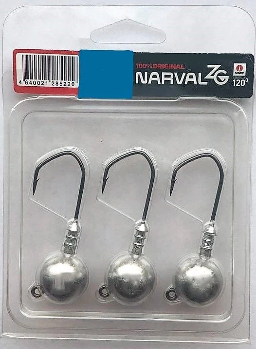 Джиг-головка Narval ZG 120 №4/0 24 гр 3 шт  VMC Barbarian  NVJZG603424 — крупный план
	                                    1