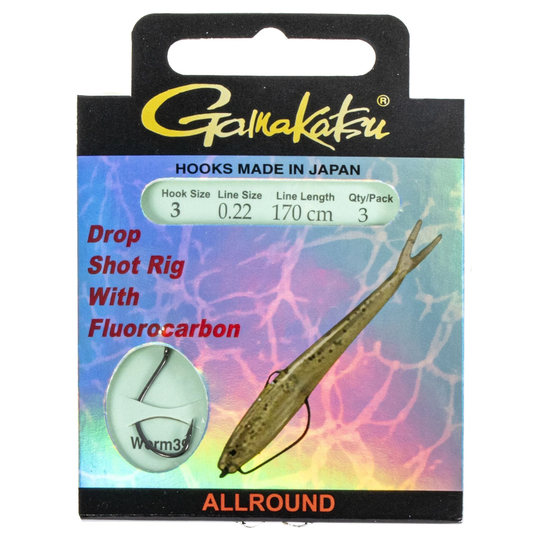 Поводок Gamakatsu Booklet Bream Com 1100B 170 см  0,22 мм  3 шт №3  140303-003-022 — характеристики,
	                                    особенности конструкции
