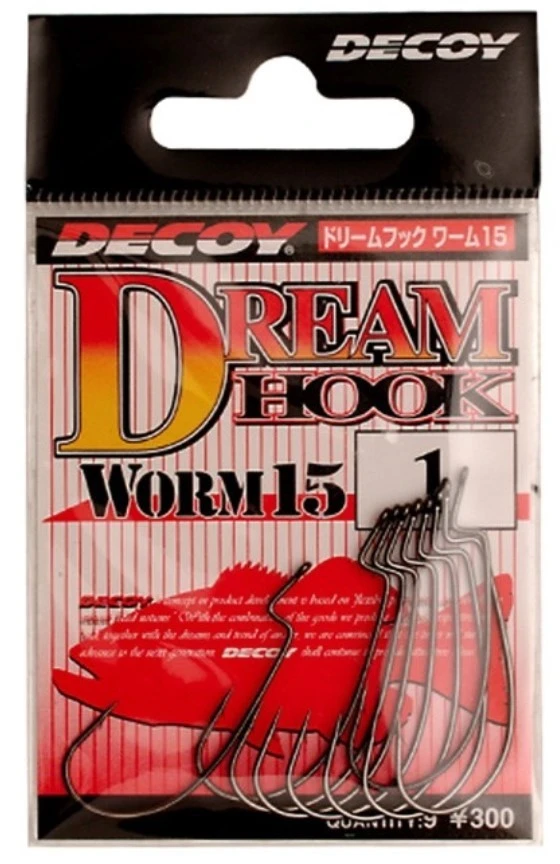 Крючок Офсетный Decoy Dream Hook Worm 15 №8 9 шт — крупный план
	                                    1