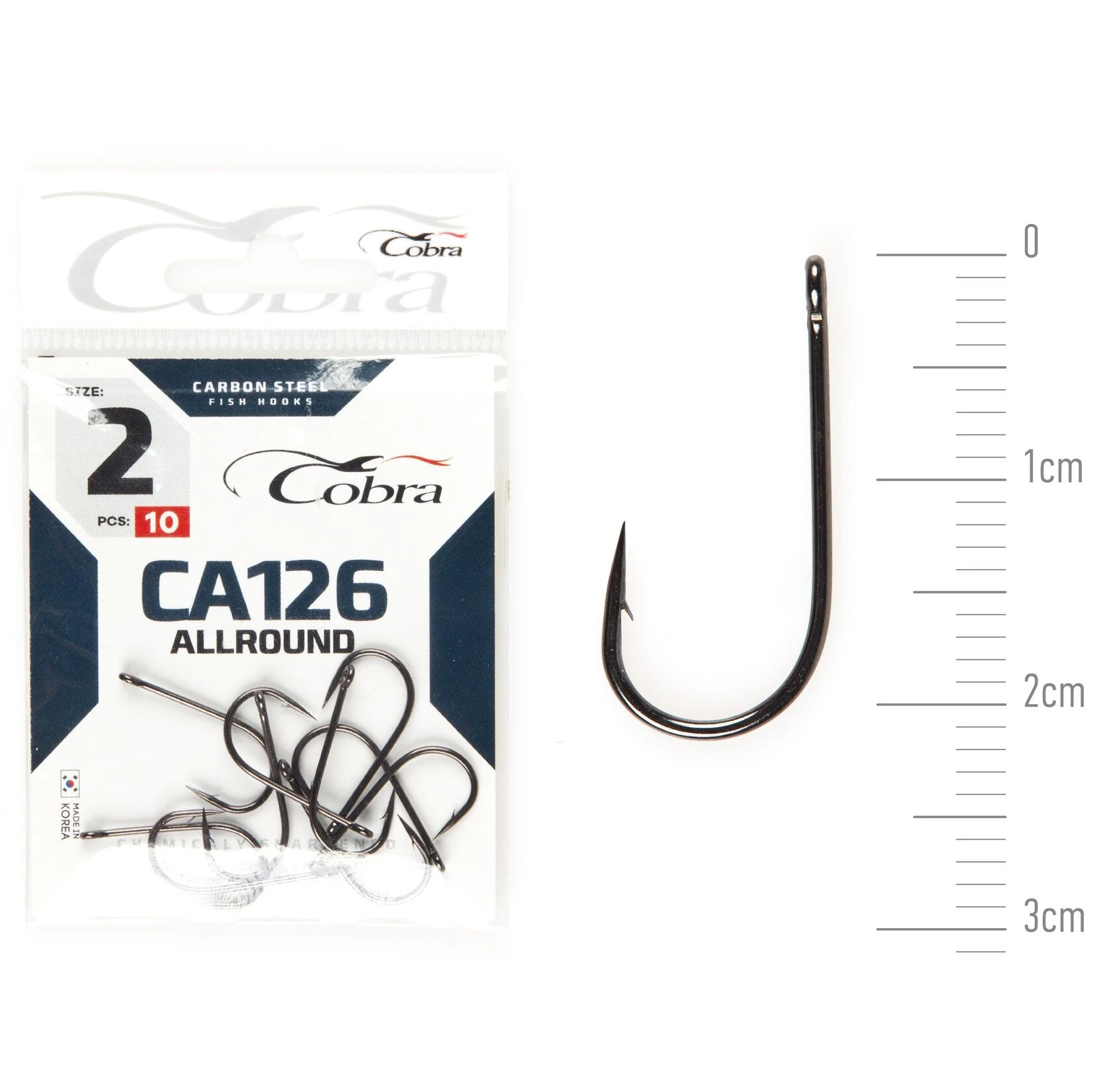 Крючок Одинарный Cobra Allround Viking CA126 №2 10 шт    CA126-002 — характеристики,  особенности конструкции