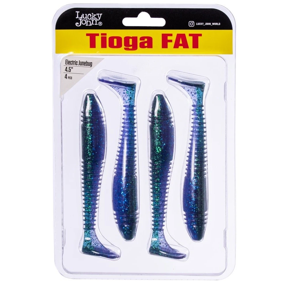 Силиконовая приманка Lucky John Tioga Fat 4.5in 114 мм 4 шт Z13 Pro Series  140147-Z13 — крупный план
	                                    1