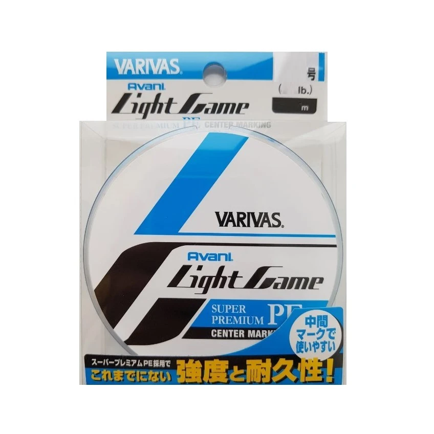 Плетеный шнур Varivas Light Game Super Premium PEx4 100 м  PE # 0,4 Blue 0,104 мм — крупный план
	                                    1
