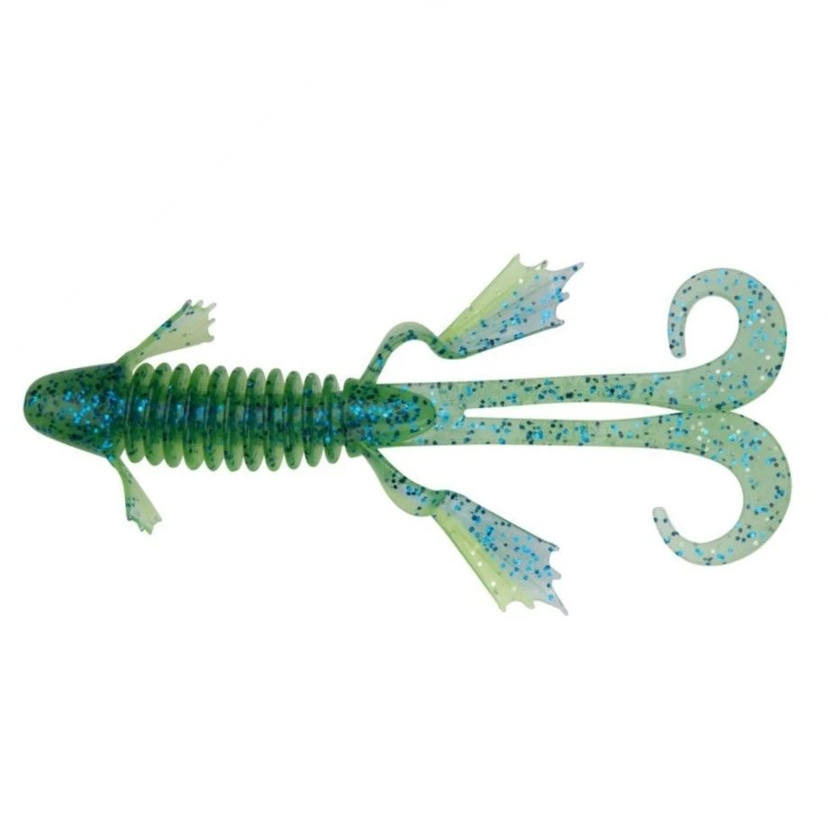 Силиконовая приманка Jig It Donkey Frog 3 75 мм 8 шт 003 Chartreuse blue   JIDF75003S — характеристики,  особенности конструкции