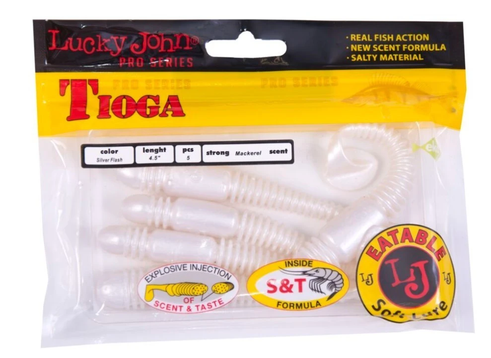 Силиконовая приманка Lucky John Tioga 4.5in 114 мм 5 шт 026 Pro Series  140185-026 — крупный план
	                                    2