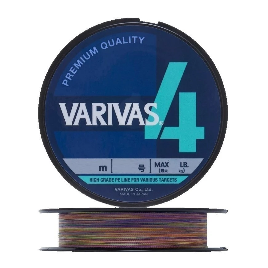 Плетеный шнур Varivas X4 200 м  PE # 0,8 Marking 0,148 мм — характеристики,  особенности конструкции