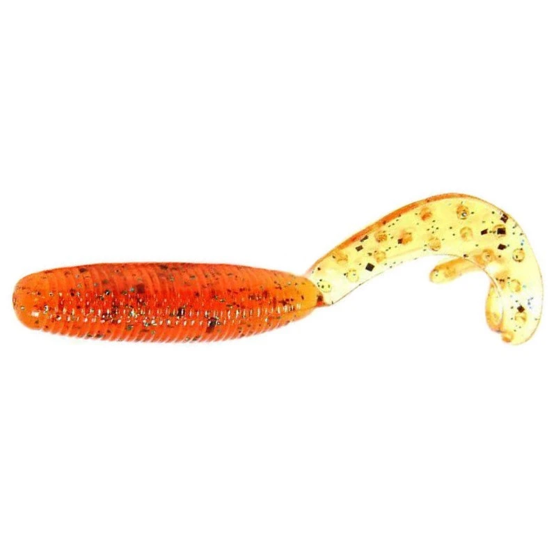 Силиконовая приманка Reins Fat G-Tail Grub 4 100 мм 10 шт 568-Fire sugar   FGTG4-568 — характеристики,  особенности конструкции