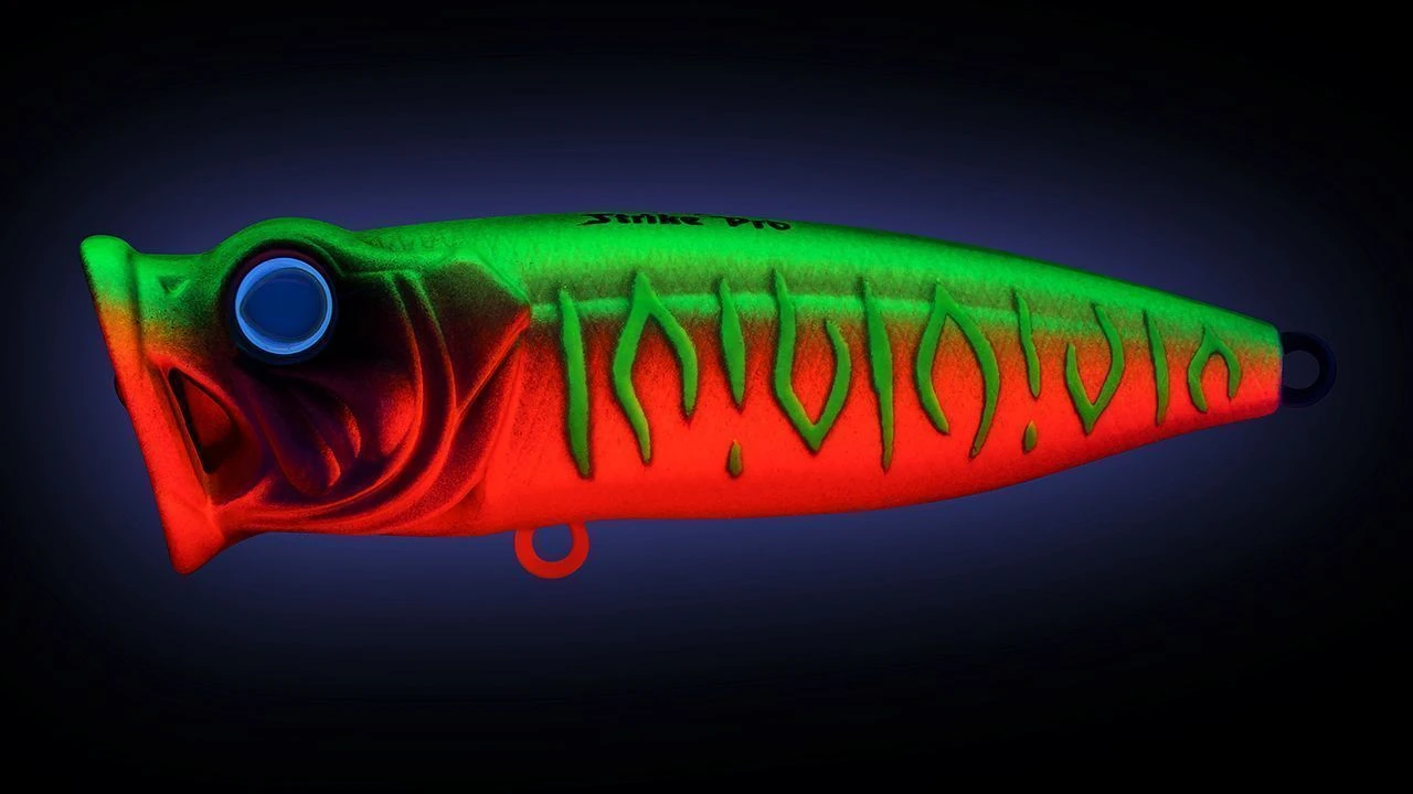 Воблер Strike Pro Pike Pop 60 A230S Watermelon Mat Tiger 6,5 гр   SH-002BA#A230S — крупный план
	                                    1