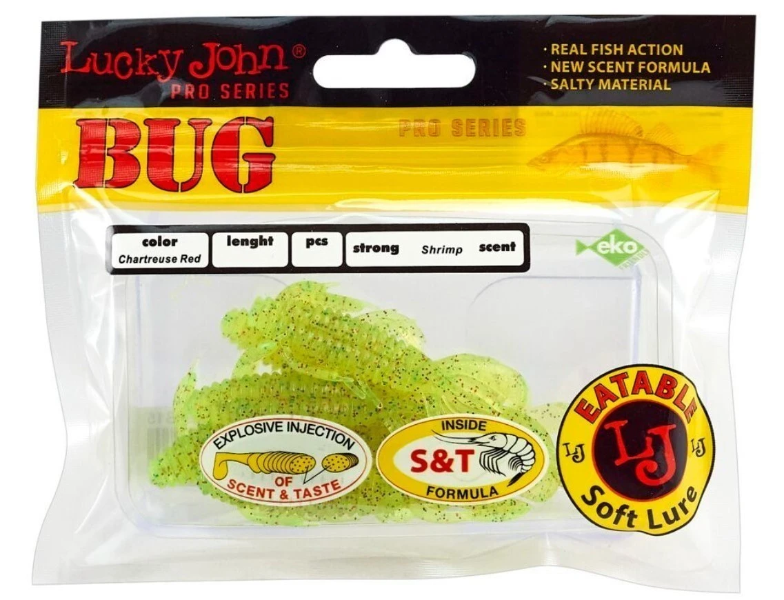 Силиконовая приманка Lucky John Bug 4.5in 114 мм 4 шт S15   140171-S15 — крупный план
	                                    2