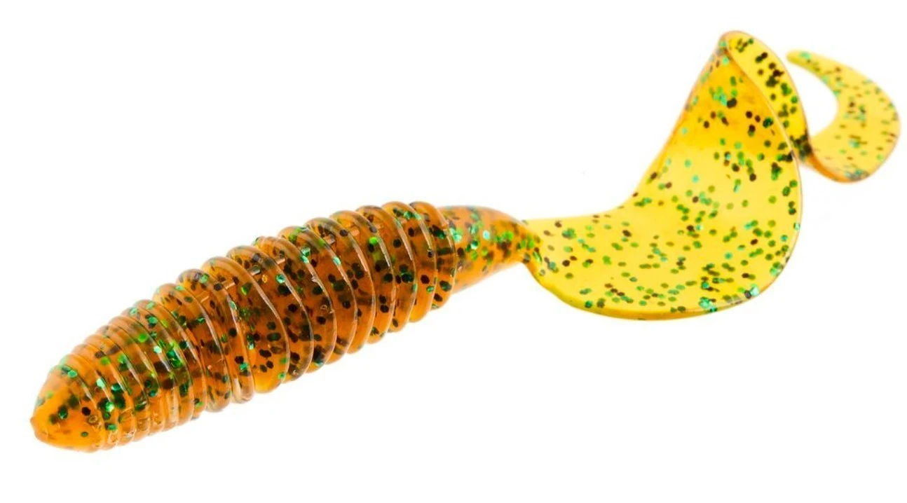 Силиконовая приманка Lucky John Crusher Grub 3.9in 99 мм 5 шт PA19 Pro Series  140157-PA19 — крупный план
	                                    1