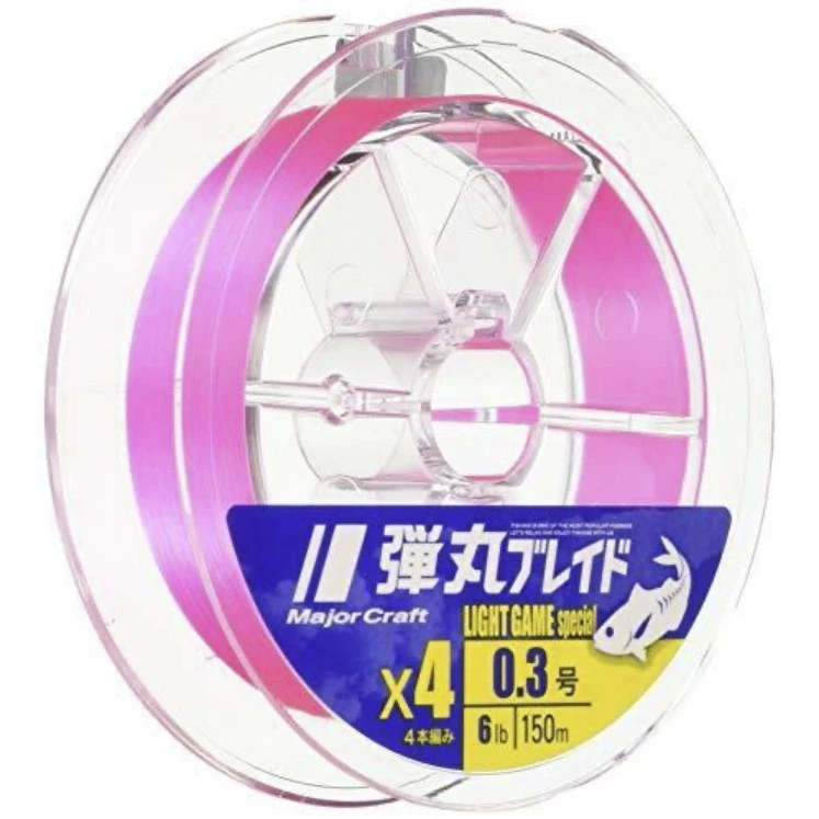 Плетеный шнур Major Craft Dangan Braid X4 150 м  PE # 0,3 Розовый 0,094 мм   DBL4-150/0.3PK — характеристики,
	                                    особенности конструкции