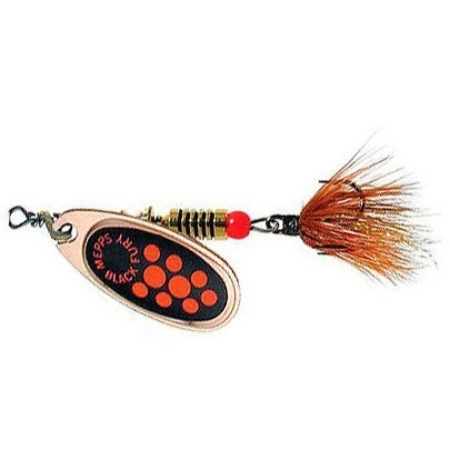 Вращающаяся Блесна Mepps Comet Black Fury Mouche №4 8 гр CU   cbf-4-c — характеристики,  особенности конструкции