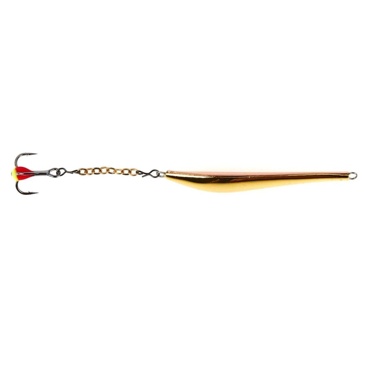 Зимняя Блесна Lucky John Double Blade 11 гр 65 мм GC С цепочкой и тройником  LJDD65-GC — крупный план
	                                    2