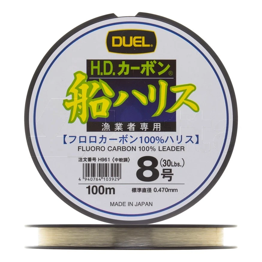 Флюорокарбон Duel H.D. Carbon Fune Leader Fluorocarbon 100% 100 м 0,47 мм    H961 — характеристики,  особенности конструкции