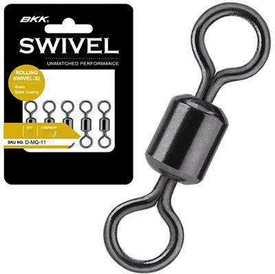 Вертлюг BKK Rolling Swivel-32 №4/0 2 шт Black   D-MQ-1183 — крупный план
	                                    1