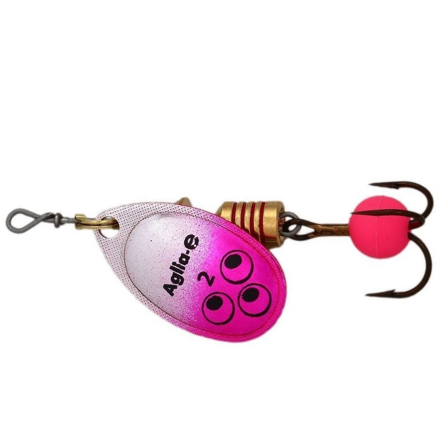 Вращающаяся Блесна Mepps Aglia-E №2 4,5 гр AG Pink Bright   ae-2-a-p — характеристики,  особенности конструкции