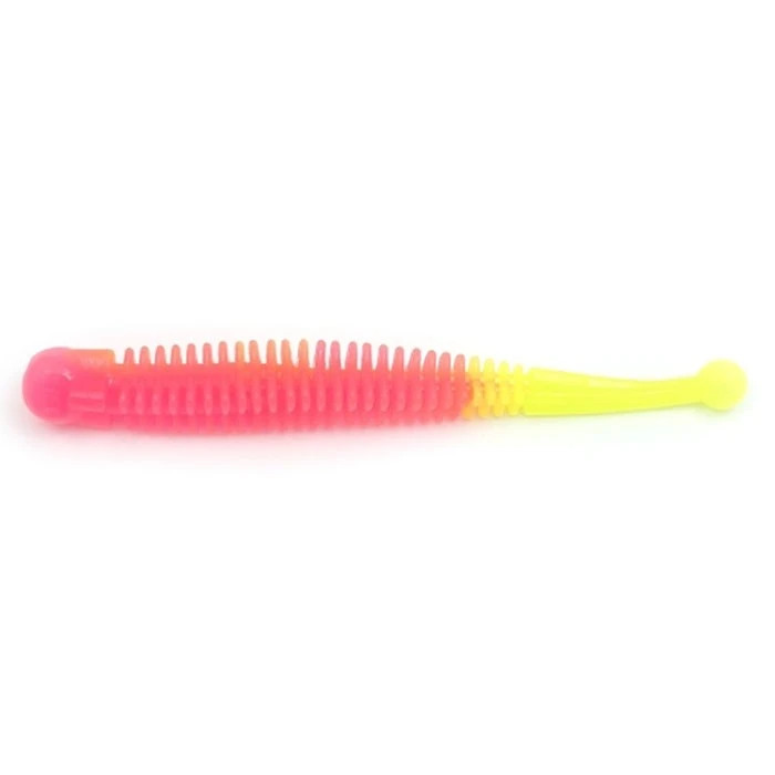 Силиконовая приманка Boroda Baits Mila NEO 70 мм 8 шт 207 Ярко-розовый/Лимон   MILNEO-207 — характеристики,  особенности конструкции
