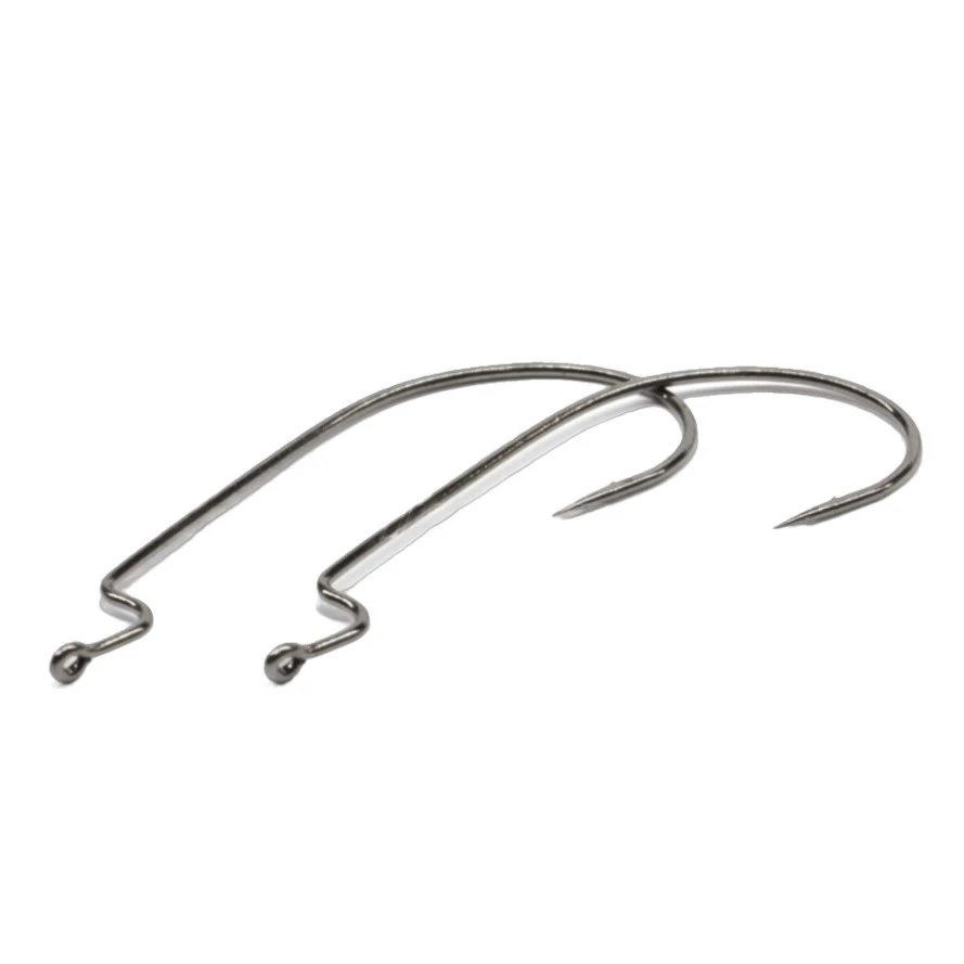 Крючок Офсетный Varivas Offset Master Light Class №1 8 шт NS Black — крупный план
	                                    1