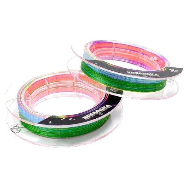 Плетеный шнур Kosadaka Super Line PE X8 150 м  PE # 0,8 Multicolor 0,14 мм   BSLX8-MLT-014-150 — крупный план
	                                    1