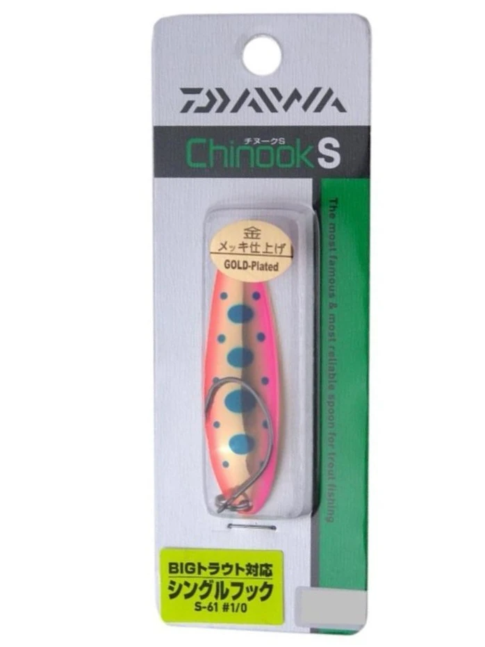 Колеблющаяся Блесна Daiwa Chinook S 7S 7 гр 53 мм Pink Yamame Gold Orange Belly — крупный план
	                                    1