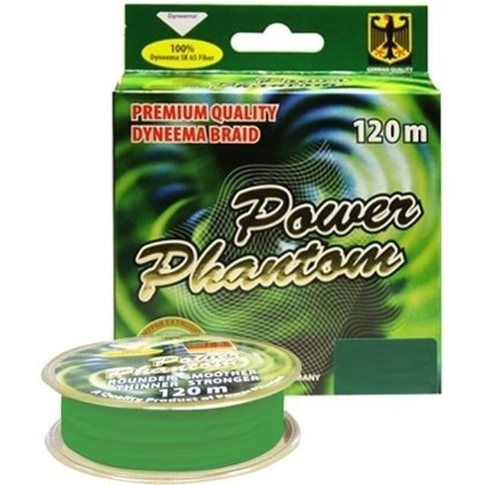 Плетеный шнур Power Phantom X4 120 м Dy-Green 0,1 мм   2092205_010120 — характеристики,  особенности конструкции