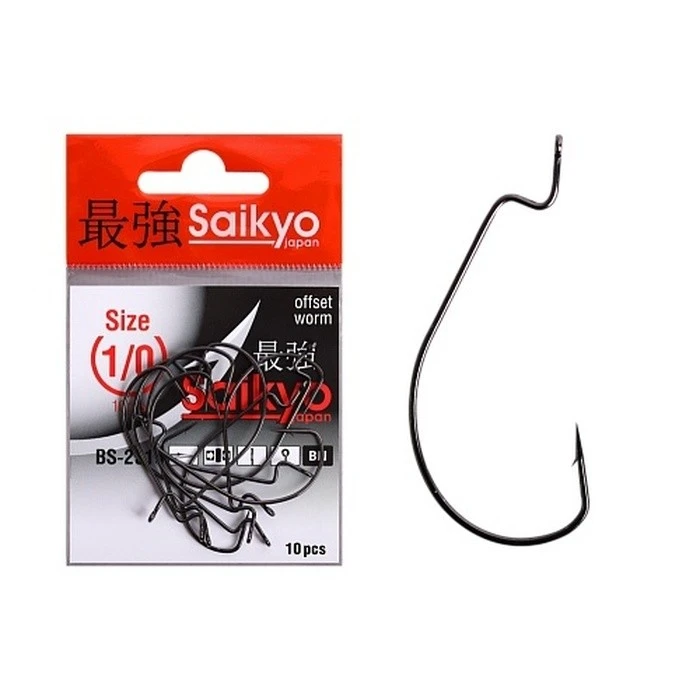 Крючок Офсетный Saikyo BS-2315 №1/0 10 шт BN   BS-2315BN1/0-10 — характеристики,  особенности конструкции