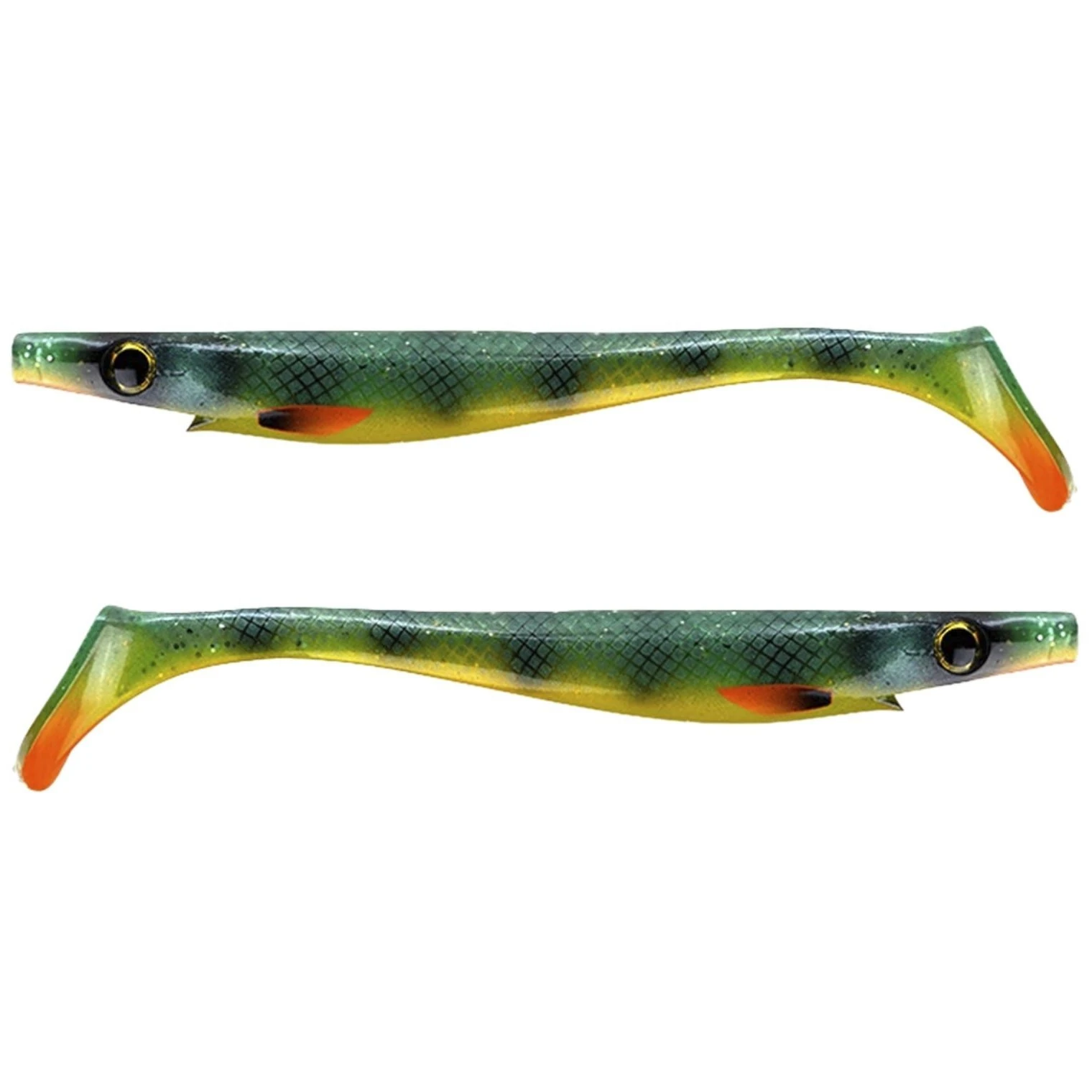 Силиконовая приманка Strike Pro Pig Shad Tournament 180 мм 2 шт Absinthe Perch   SP-172M#SP36 — характеристики,  особенности конструкции