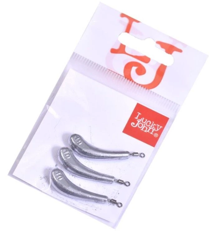 Груз Lucky John Drop Shot Banana 10 гр 3 шт    LJDB-010 — крупный план
	                                    1