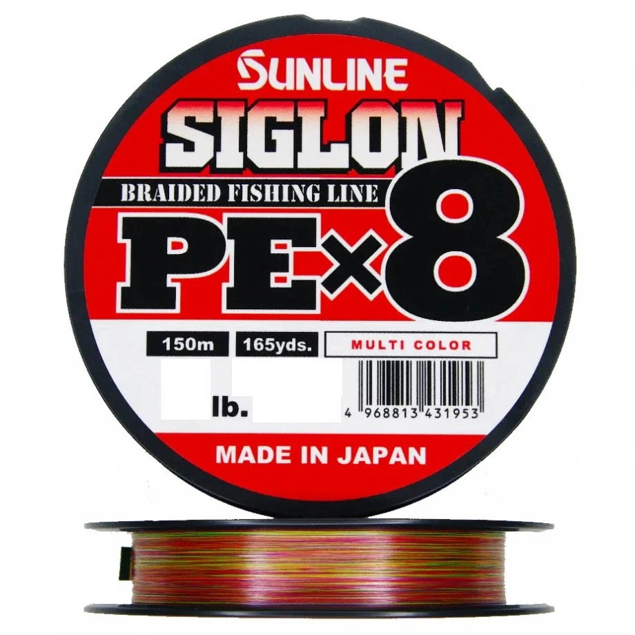 Плетеный шнур Sunline Siglon PE X8 150 м  PE # 1,2 Multicolor 5C 0,187 мм — характеристики,
	                                    особенности конструкции