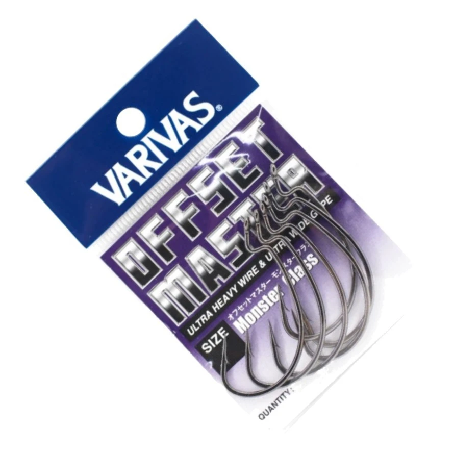 Крючок Офсетный Varivas Offset Master Monster Class №10/0 4 шт NS Black — крупный план
	                                    2