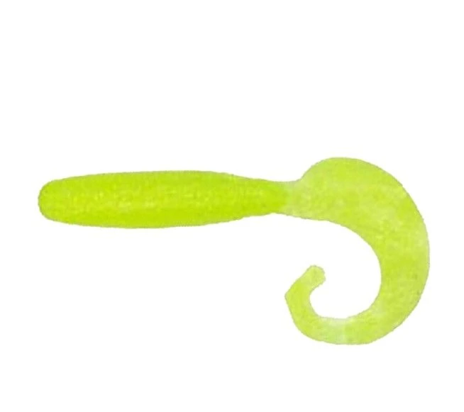 Силиконовая приманка Reins Fat G-Tail Grub 3 76 мм 12 шт 106-Glow Chart   FGTG3-106 — характеристики,  особенности конструкции