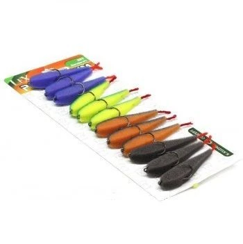 Поролоновая рыбка Lex Porolonium Set Zander №1 ZF9 CD 90 мм 12 шт G/YGB/OBLB/LBLB   SETZANDER#1 — крупный план
	                                    1