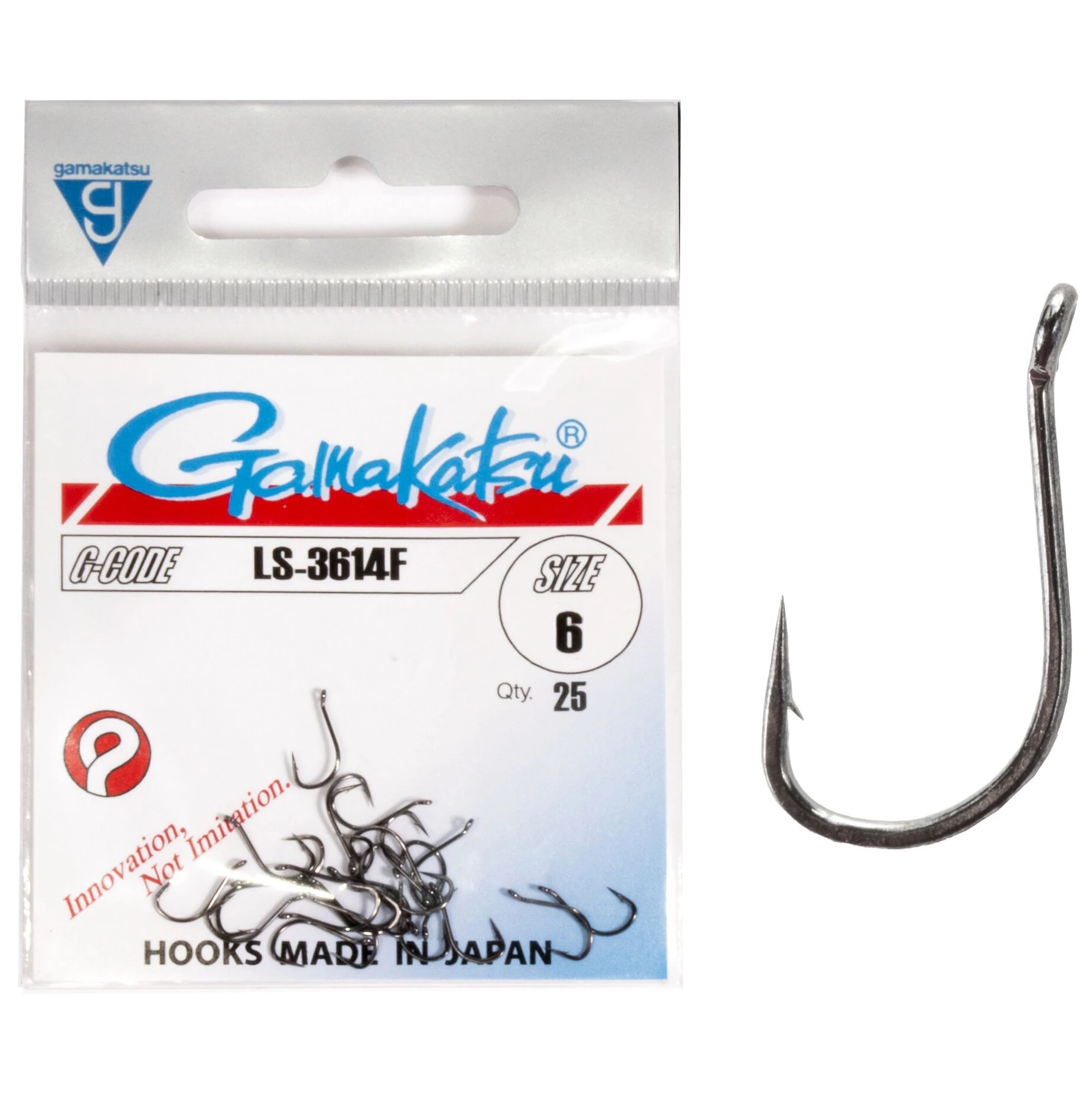 Крючок Одинарный Gamakatsu LS-3614F Hooks Bronze №6 25 шт    146691-006 — характеристики,
	                                    особенности конструкции