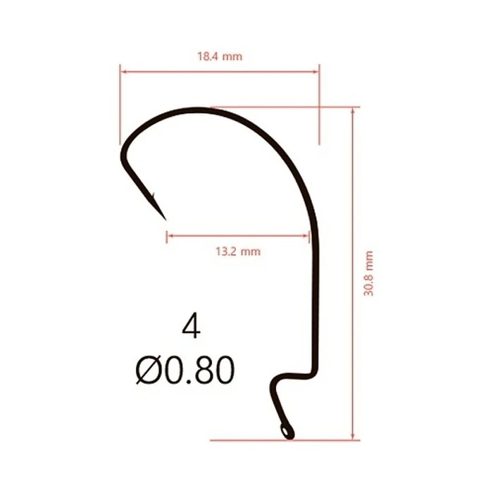 Крючок Офсетный Saikyo BS-2315 №4 10 шт BN   BS-2315BN4-10 — крупный план
	                                    3