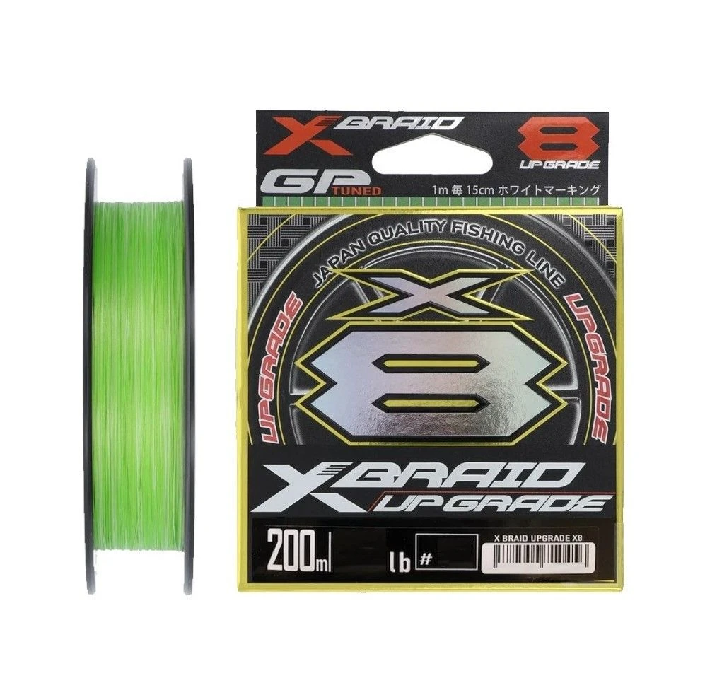 Плетеный шнур YGK X-Braid Upgrade X8 200 м  PE # 2,5 Green 0,265 мм — характеристики,  особенности конструкции