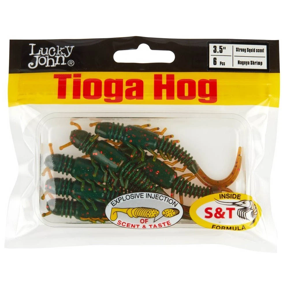 Силиконовая приманка Lucky John Tioga Hog 3.5in 89 мм 6 шт 085 Pro Series  140195-085 — крупный план
	                                    2