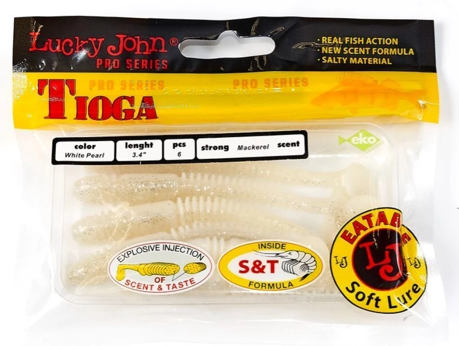 Силиконовая приманка Lucky John Tioga 3.4in 86 мм 6 шт T47 Pro Series  140127-T47 — крупный план
	                                    2