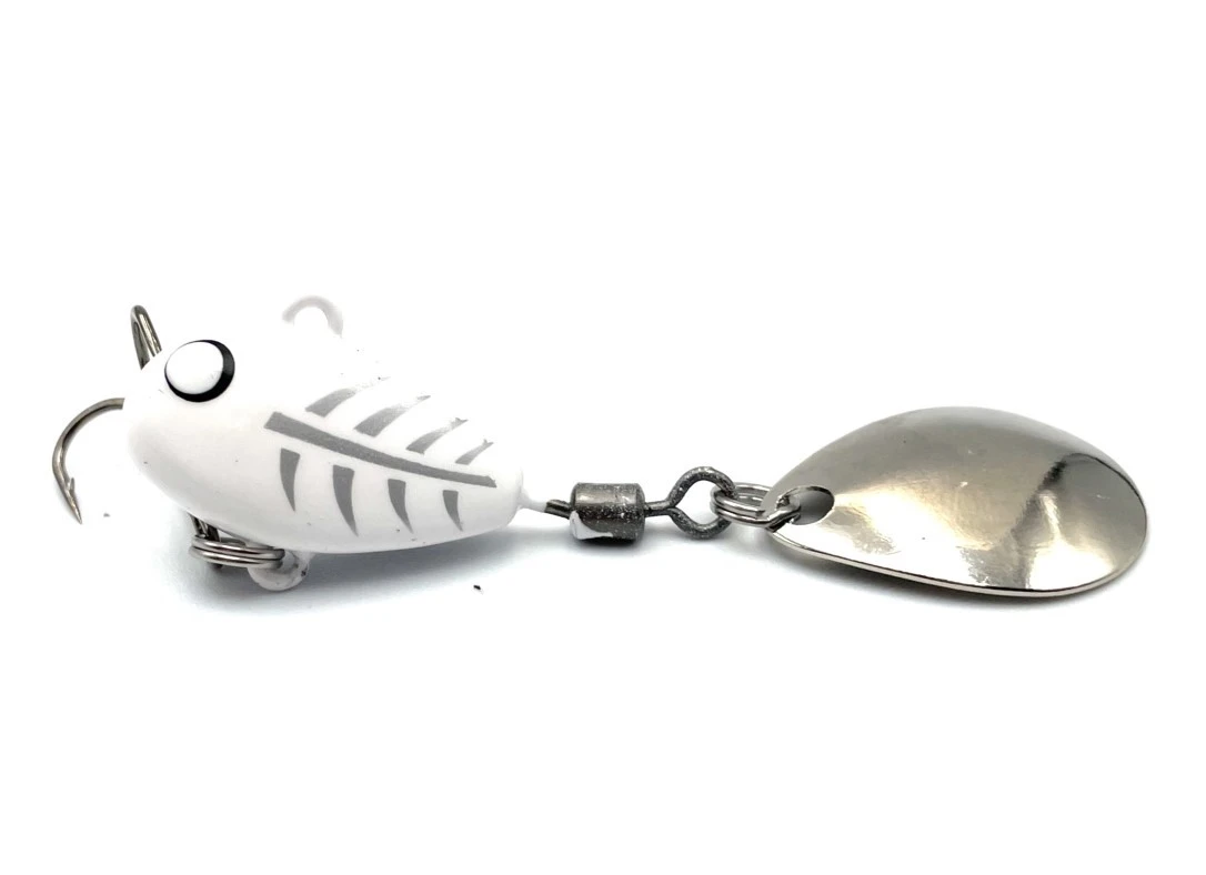 Тейл-спиннер UF Studio Hurricane 14 14 гр 55 мм White Ghost   H14Wghost — характеристики,  особенности конструкции