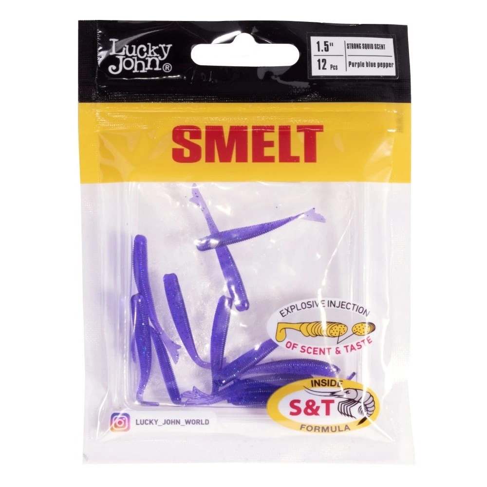 Силиконовая приманка Lucky John Smelt 1.5in 38 мм 12 шт S66 Pro Series  140225-S66 — крупный план
	                                    2