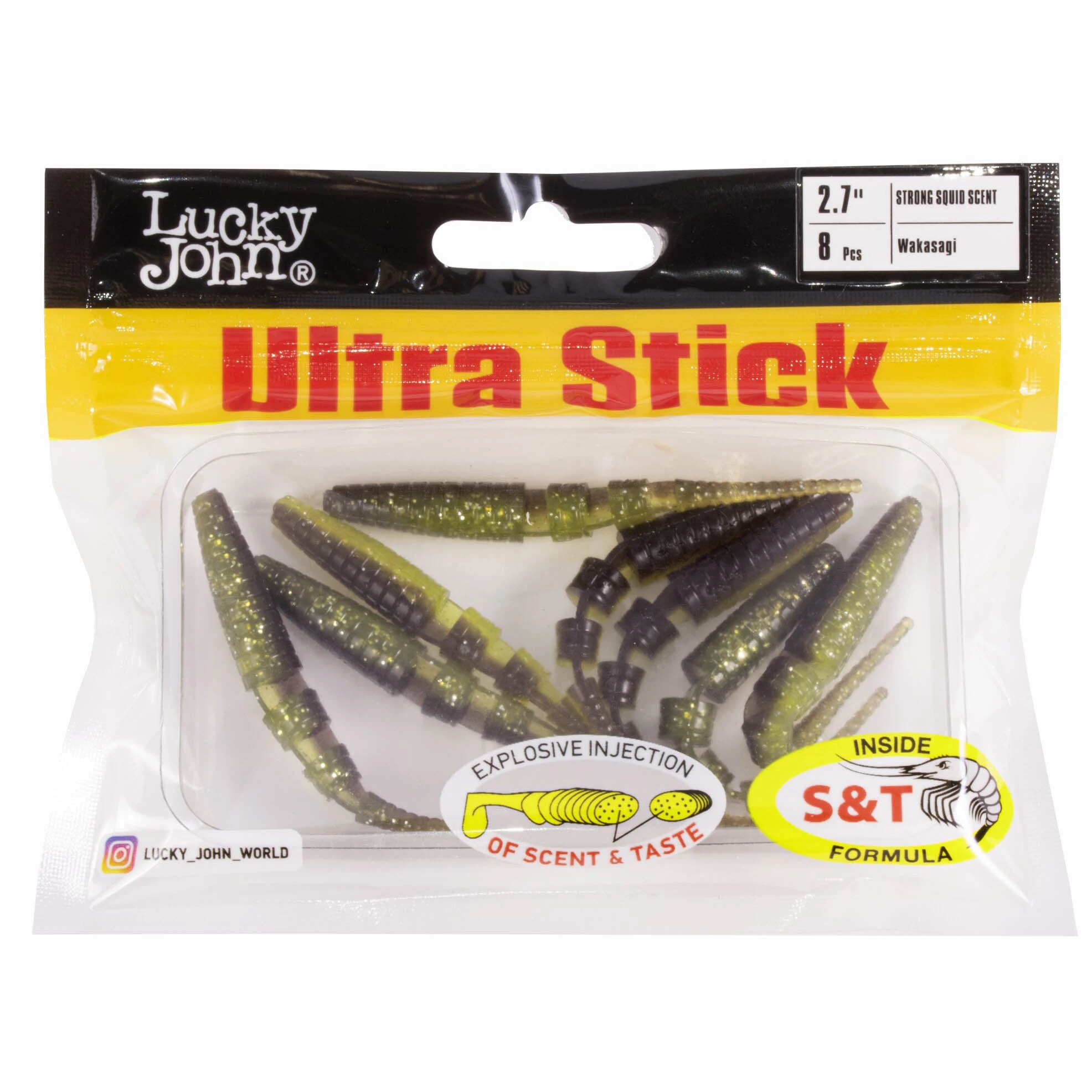 Силиконовая приманка Lucky John Ultra Stick 2,7in 68 мм 8 шт T36 Pro Series  140206-T36 — крупный план
	                                    3