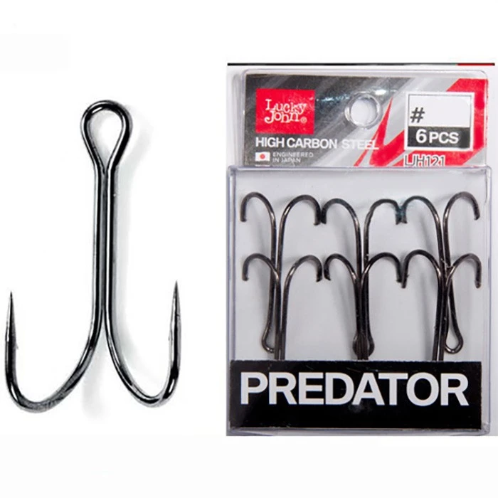Крючок Двойной Lucky John Predator LJH121 №6 8 шт NSB   LJH121-006 — характеристики,
	                                    особенности конструкции