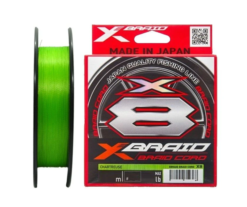 Плетеный шнур YGK X-Braid Cord X8 150 м  PE # 4 Chartreuse 0,45 мм — характеристики,  особенности конструкции
