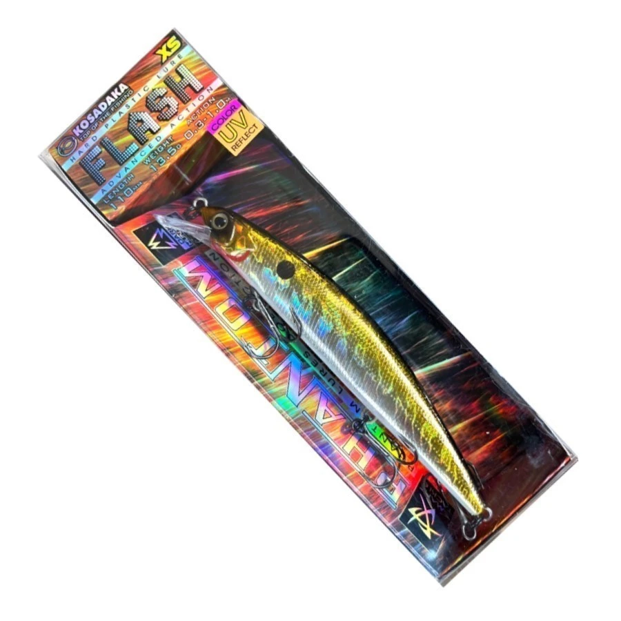 Воблер Kosadaka Flash XS 110F GTR 13,5 гр   FlxS110F-GTR — крупный план
	                                    2