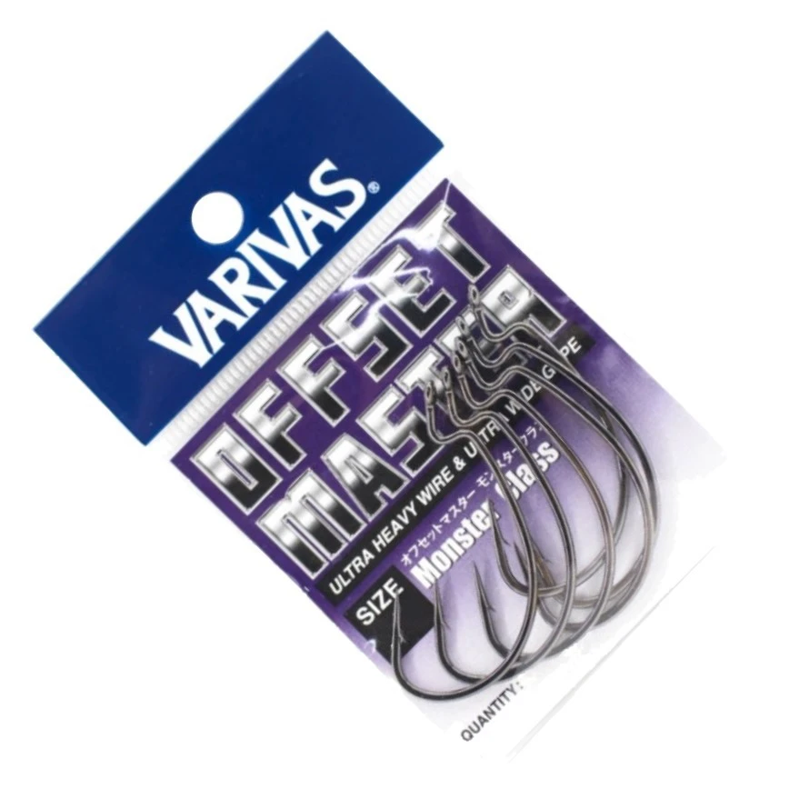 Крючок Офсетный Varivas Offset Master Monster Class №1 7 шт NS Black — крупный план
	                                    2