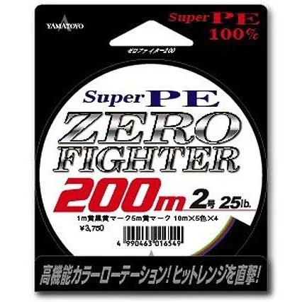 Плетеный шнур Yamatoyo PE Zero Fighter 200 м  PE # 0,6  0,128 мм   YPEZF200-0.6 — характеристики,  особенности конструкции